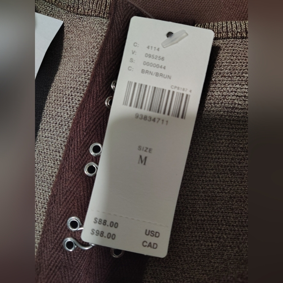 NWT Anthropologie Pilcro Corset Sweater Top Women's Medium Stretch Bohemian NEW! - Picture 7 of 10